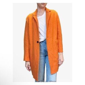 Zara Basic Orange Cocoon Coat